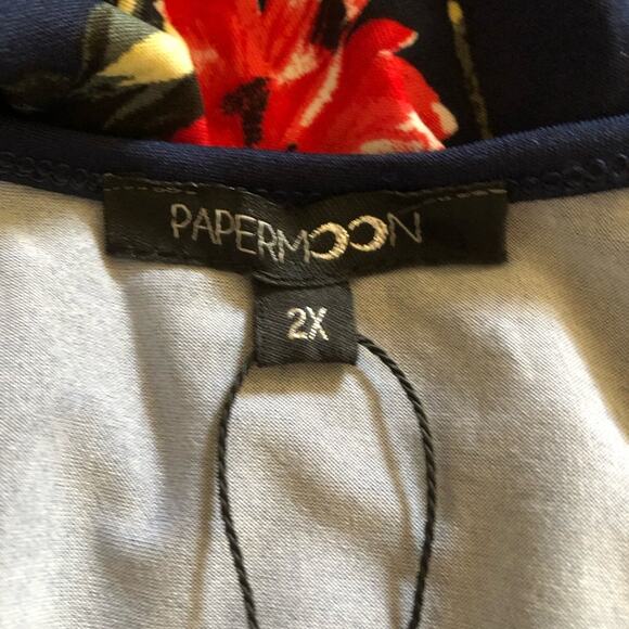 PaperMoon NWT Basima Back Detail Knit Top Beautiful Floral Tank Top Size 2X - Picture 8 of 13